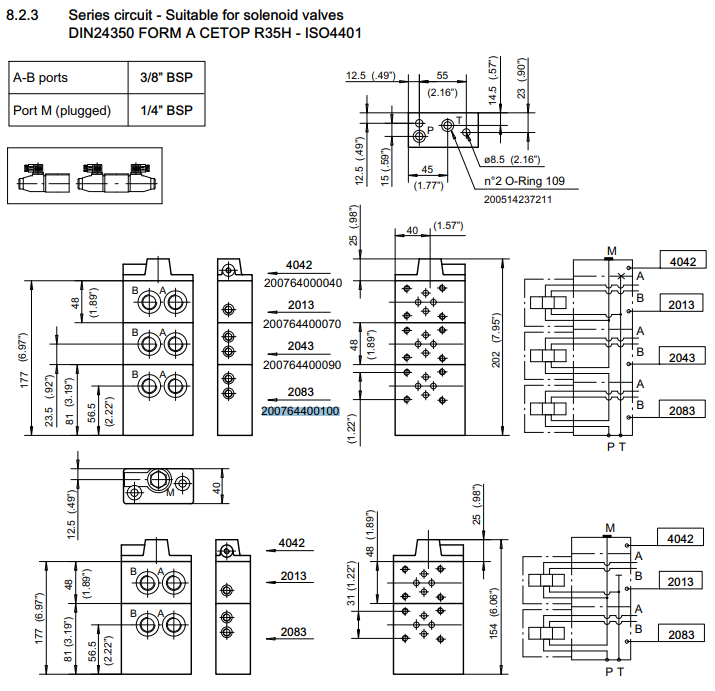 Bucher UP100 Series 2083 Circuit Manifold