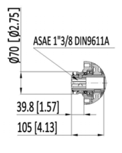 Hydraulic Cast Iron PTO Gearbox, 37kW, Quick Fitting Female Shaft, Ratio 1:3, 4 Bolt PTO Pump, Series 7204