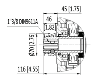 Hydraulic PTO Splitter Gearbox, 35kW, Quick Fitting Female Shaft, Ratio 1:3, Group 2 & 3 Pumps, Series 8504