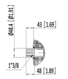 Hydraulic PTO Gearbox, 10kW, Female Shaft, Ratio 1:3.8, Group 2 Pumps, Series 6002