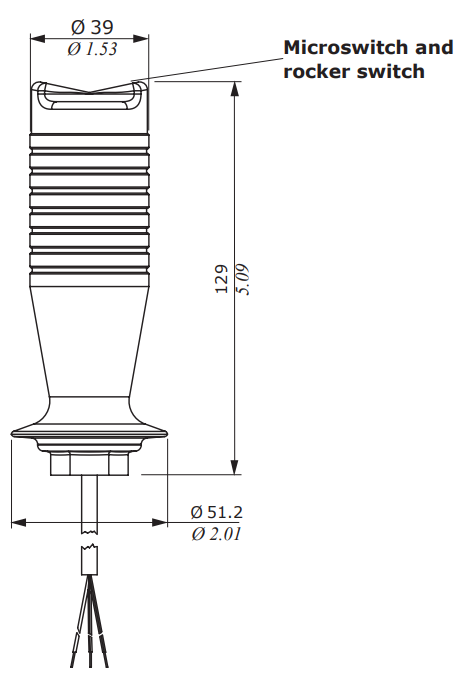 Walvoil 1701Y2525 Y Type control handle dimensions
