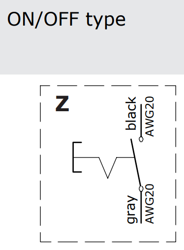 Walvoil 1701Z2525 Z Type ON/OFF wiring diagram
