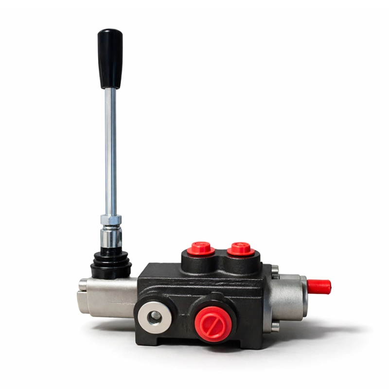 1 Bank 3/8" BSP 40 L/min Double Acting 3 Position Spring Return Hydraulic Monoblock Valve