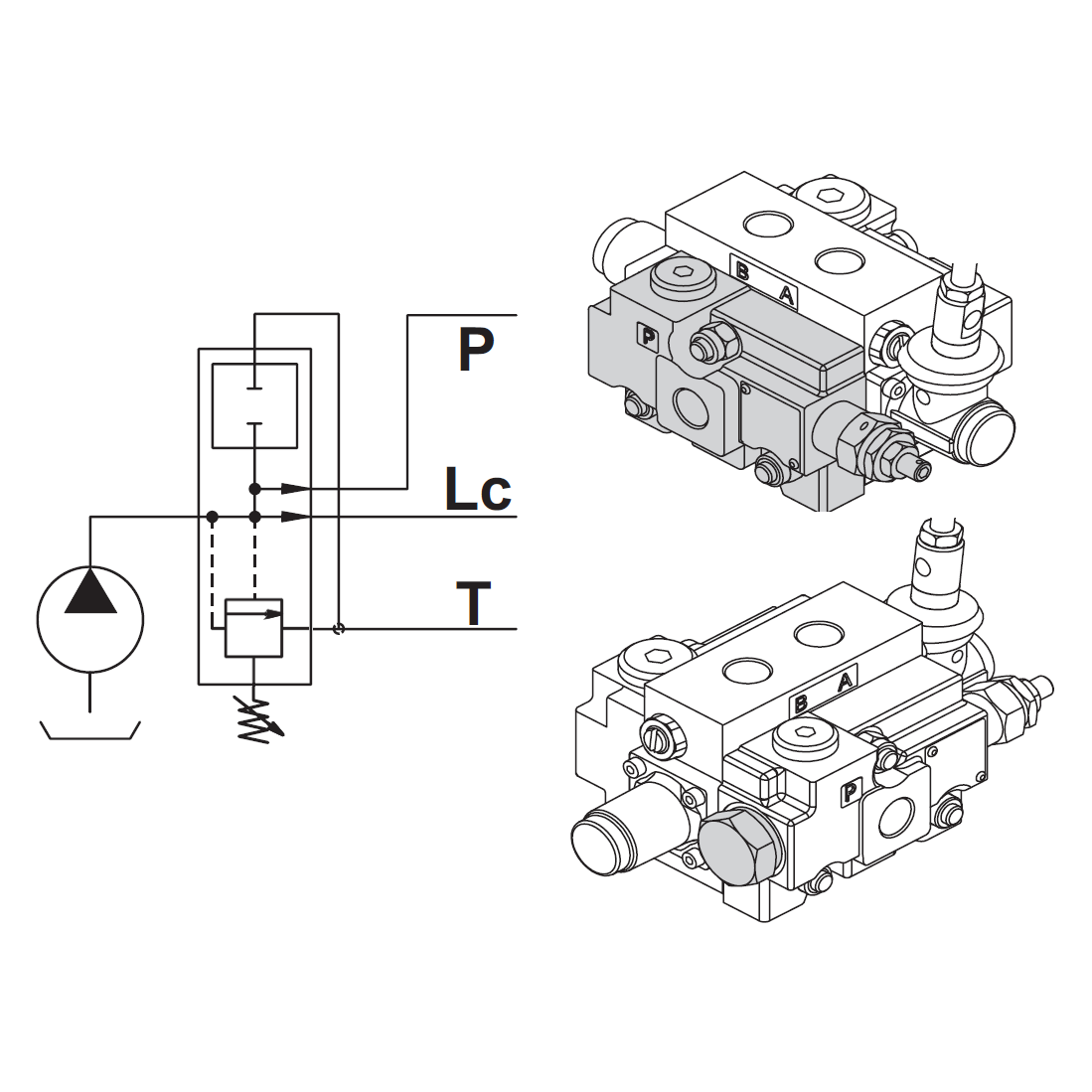 Q80 1/2" Top/Side Ported Inlet c/w Relief & Predrilled for Solenoid Unloader Q80 1/2" Top/Side Ported Inlet c/w Relief & Predrilled for Solenoid Unloader
