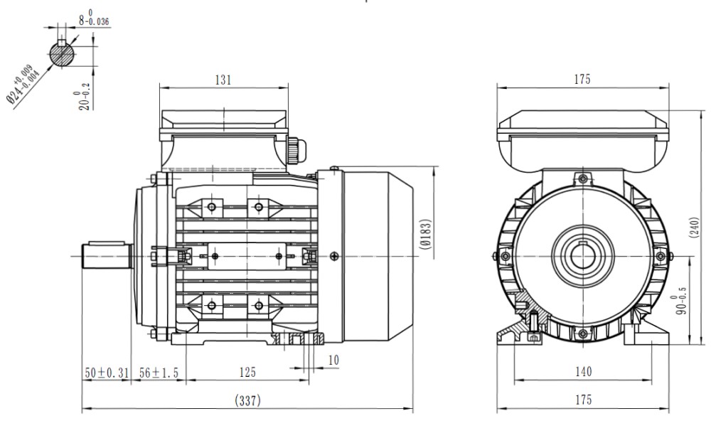 Single Phase 110v Electric Motor, 2.2Kw 2 pole 2850rpm with flange and foot mount Single Phase 110v Electric Motor, 2.2Kw 2 pole 2850rpm with flange and foot mount