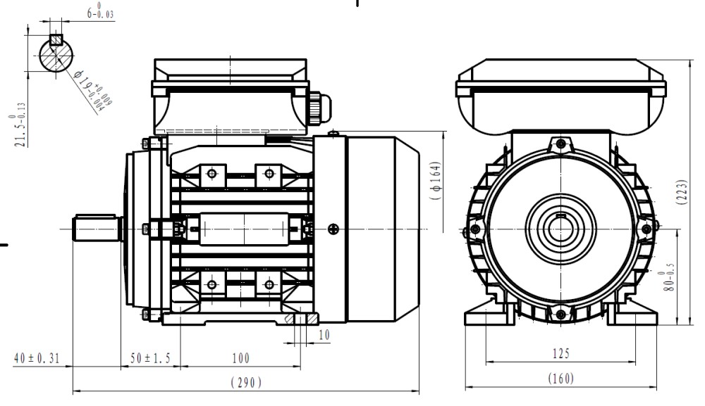 Single Phase 230v Electric Motor, 0.75Kw 4 pole 1420rpm with face and foot mount Single Phase 230v Electric Motor, 0.75Kw 4 pole 1420rpm with face and foot mount