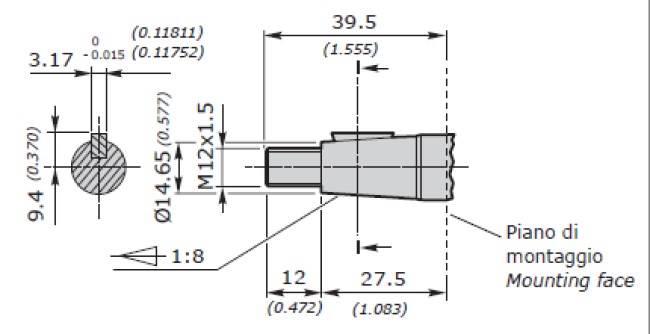 Galtech Hydraulic Gear Pump, Gp2, 4.0CC, Clockwise, 1/2" BSP Inlet, & Outlet, EU 4Bolt 1/8 Taper