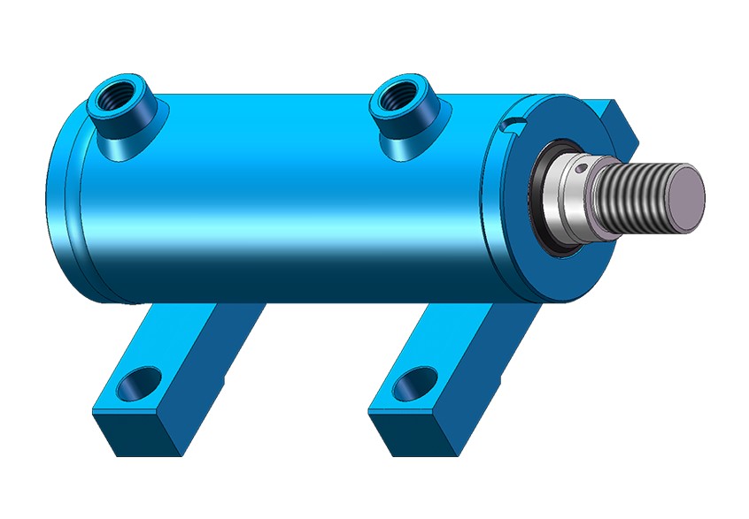 MOUNTING FEET, THREADED ROD, DOUBLE ACTING HYDRAULIC CYLINDER