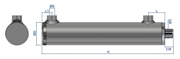 Double Acting Cylinder No Ends 80Bore 40Rod 300Stroke