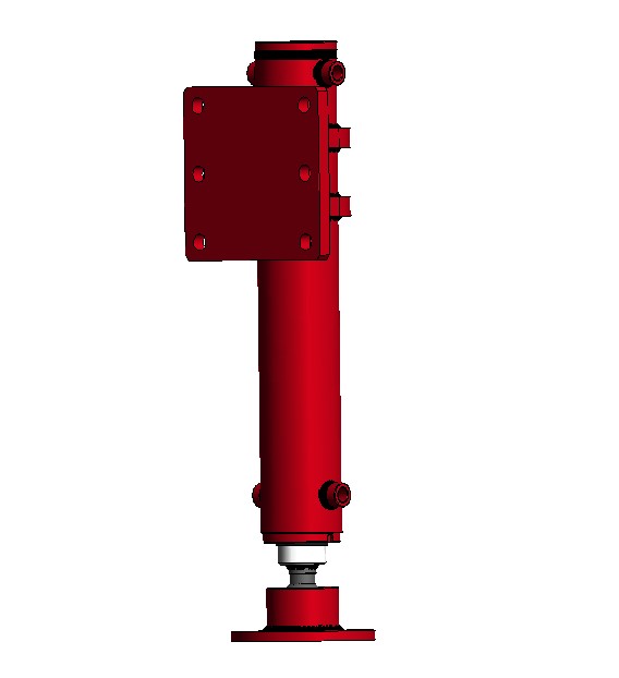 Hydraulic D/Acting Stabiliser /Jack Leg Cylinder 70Bore 50Rod 300Stroke c/w Mounting Plate & Swivel Foot