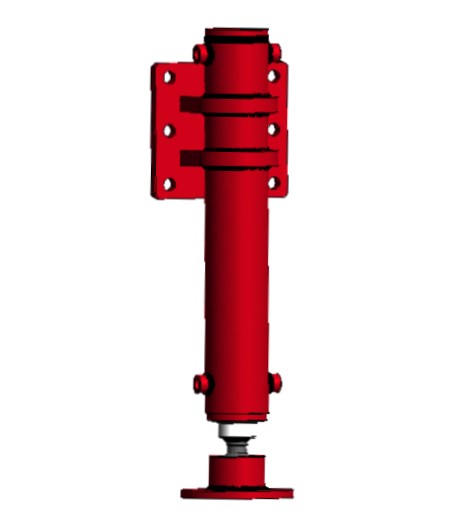 Hydraulic D/Acting Stabiliser /Jack Leg Cylinder 70Bore 50Rod 300Stroke c/w Mounting Plate & Swivel Foot