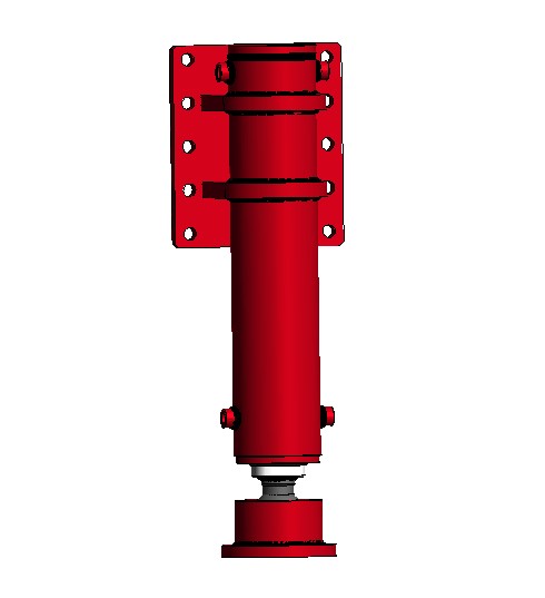 Hydraulic D/Acting Stabiliser /Jack Leg Cylinder 100Bore 70Rod 500Stroke c/w Mounting Plate & Swivel Foot