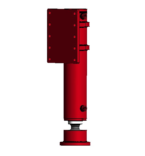 Hydraulic D/Acting Stabiliser /Jack Leg Cylinder 90Bore 60Rod 400Stroke c/w Mounting Plate & Swivel Foot