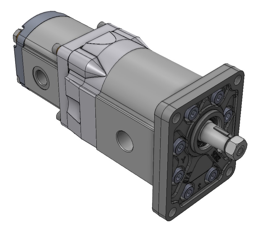 Group 3 to Group 2 Hydraulic Tandem Pump - 62 CC - Clockwise Rotation to 26 CC - Clockwise Rotation