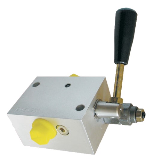 OMP/OMR Motor mounted lever operated control valve c/w 3 position detent & RV, 50 L/min and 210 Bar. BDR-12-04 OMP/OMR Motor mounted lever operated control valve c/w 3 position detent & RV, 50 L/min and 210 Bar. BDR-12-04