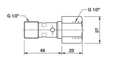 1/2" Banjo Bolt To suit V0455 VAU 1/2" AG-AR