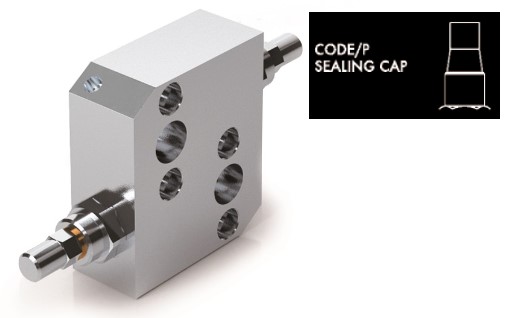 Dual Cross Line Relief Valve 50-250 bar For Danfoss OMP/OMR Motors, VAU 1/2" DE Sealing Cap