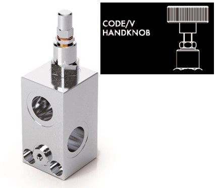 Hydraulic Relief Valve, VMP 3/8", 80-300 Bar, Handknob
