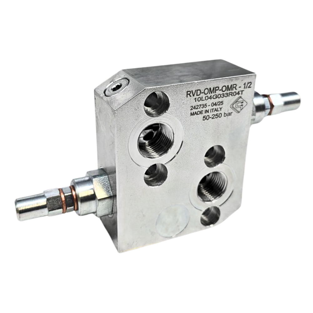 GUMEC Dual Cross Line Relief Valve 50-250 bar OMP/OMR Motors