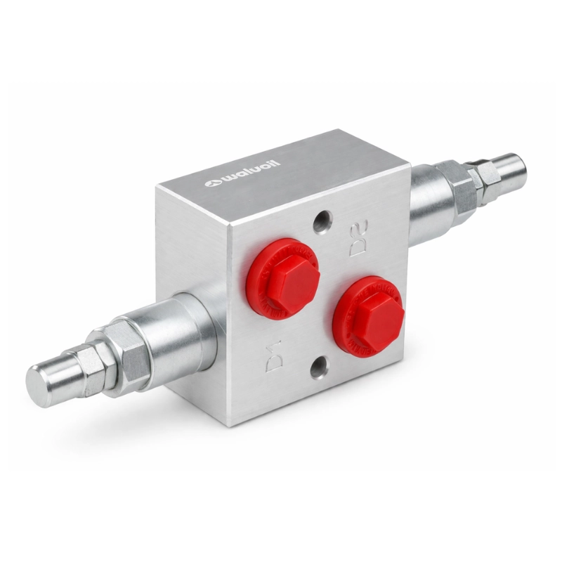Walvoil VAIL Double Cross Line Relief Valve – 3/8" BSP, 25 L/min, 210 Bar, Aluminium Body