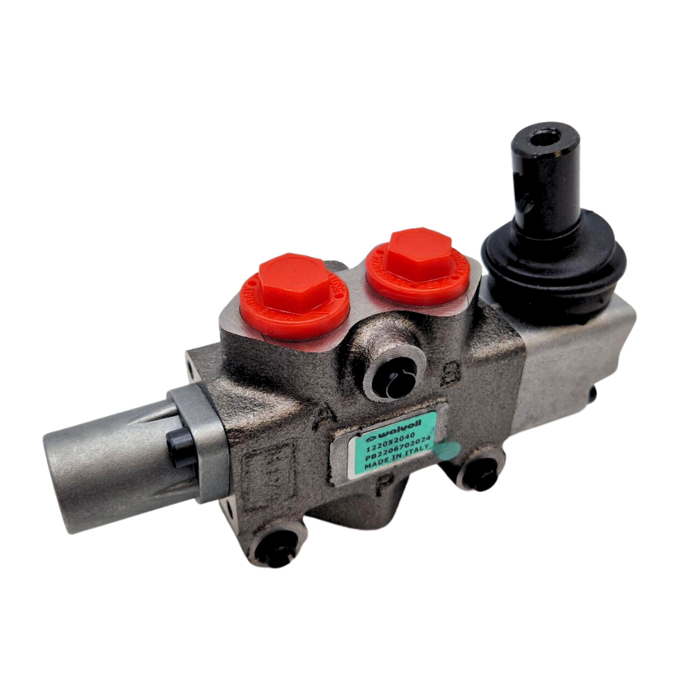 Walvoil, DF5/3A17L, 3 Ways 3/8", Open Centre, Spring Return, Lever Control Manual Spool Diverter Valve