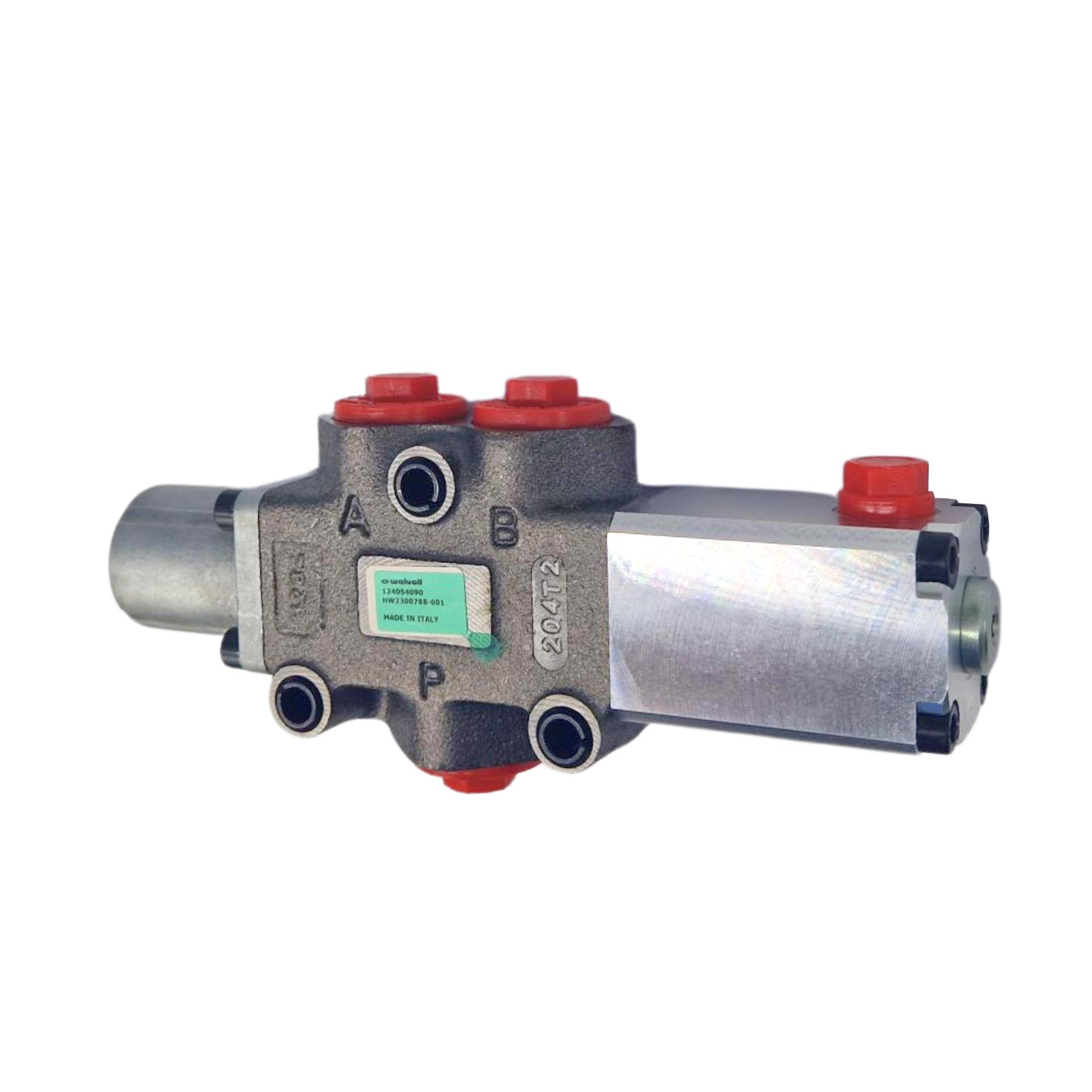 Walvoil, DF10/3A17IB2, 3 Ways, 1/2", Open, Spring Return, Low Pressure Pilot, Manual Spool Diverter Valve Walvoil, DF10/3A17IB2, 3 Ways, 1/2", Open, Spring Return, Low Pressure Pilot, Manual Spool Diverter Valve