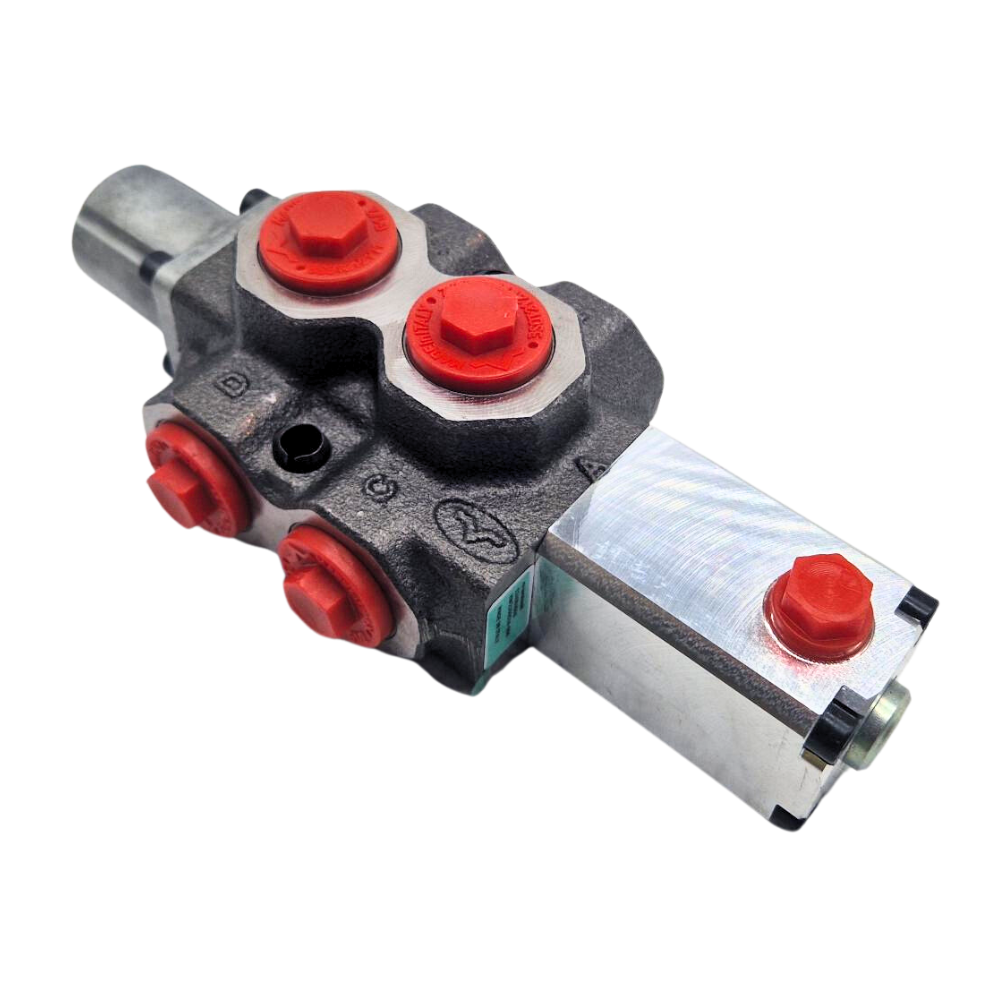 Walvoil, DF10/6A17IB2, 6 Way, 1/2", Open Centre, Spring Return, Low pressure pilot,  Manual Spool Diverter Valve