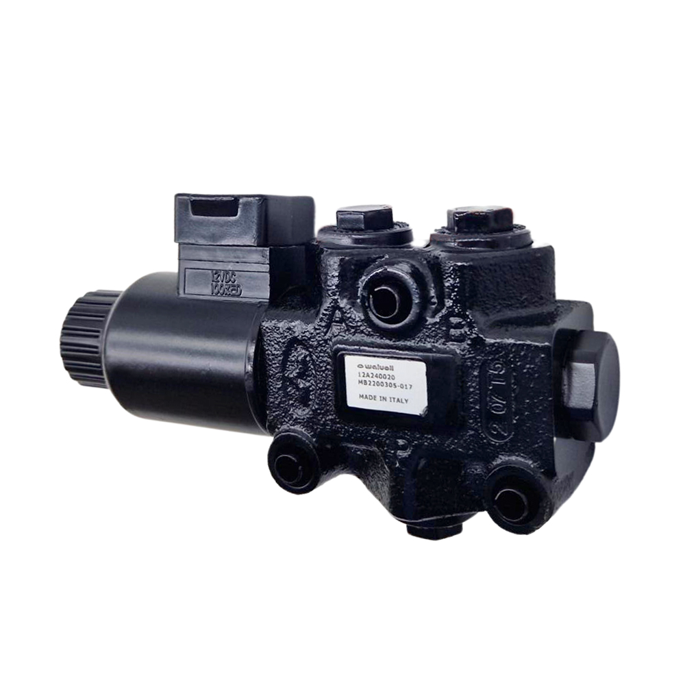 Walvoil, 12V DC, 3 Ways, 3/8" BSP, Open, Solenoid Diverter Valve, DFE052/3A18ES-W201-12VDC
