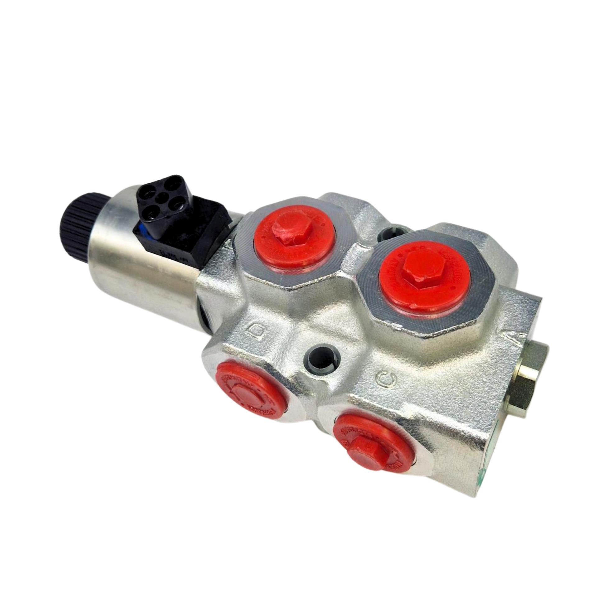 Walvoil, 12V DC, 6 Ways, 3/4" BSP, Open, Solenoid Diverter Valve, DFE20/6A18ES-W201-12VDC-BSP Walvoil, 12V DC, 6 Ways, 3/4" BSP, Open, Solenoid Diverter Valve, DFE20/6A18ES-W201-12VDC-BSP