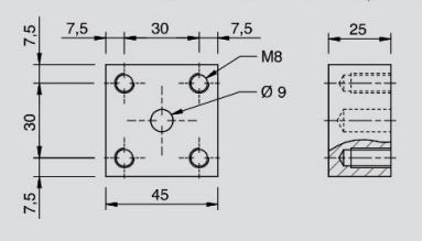 FLANGE FOR 3/8" & 1/2" VBCD SE FL / CC