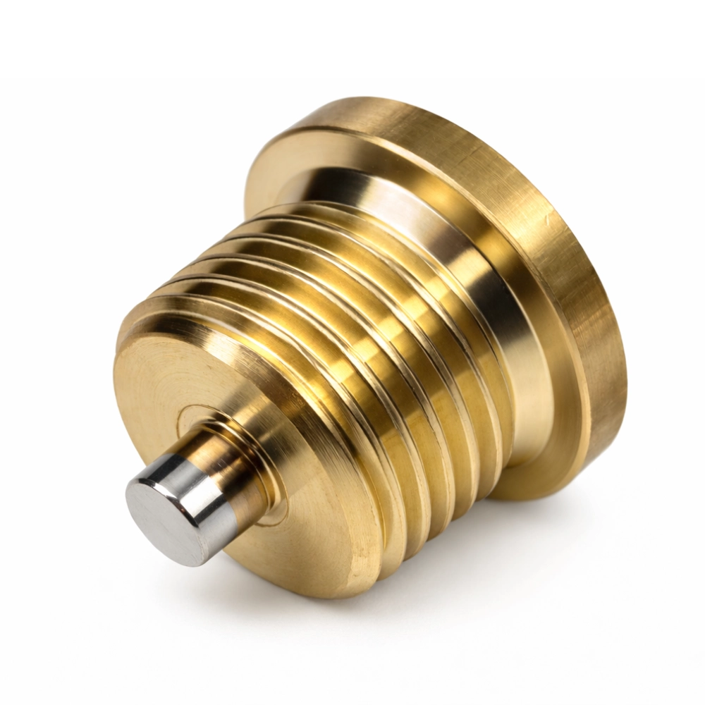 Brass Magnetic Hydraulic Oil Drain Plug, 1/2" BSP, Hex Slot