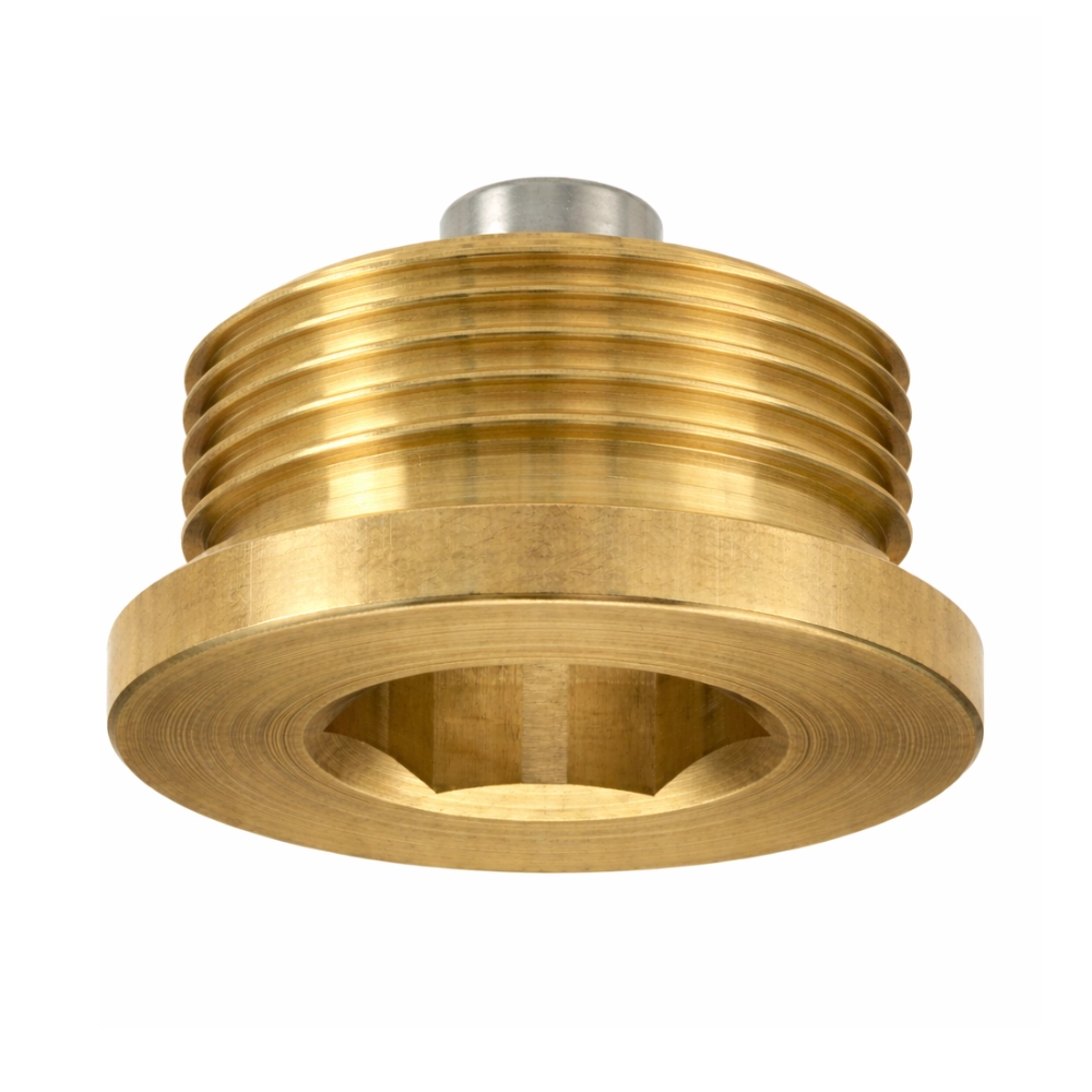Brass Magnetic Hydraulic Oil Drain Plug, 1/2" BSP, Hex Slot
