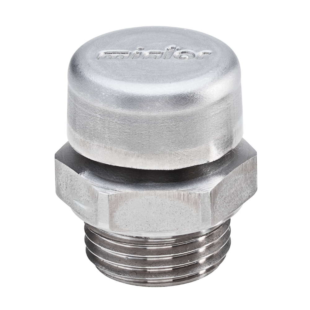 Mintor Stainless Steel Hydraulic Breather Plug With Valve, 1/4" BSP