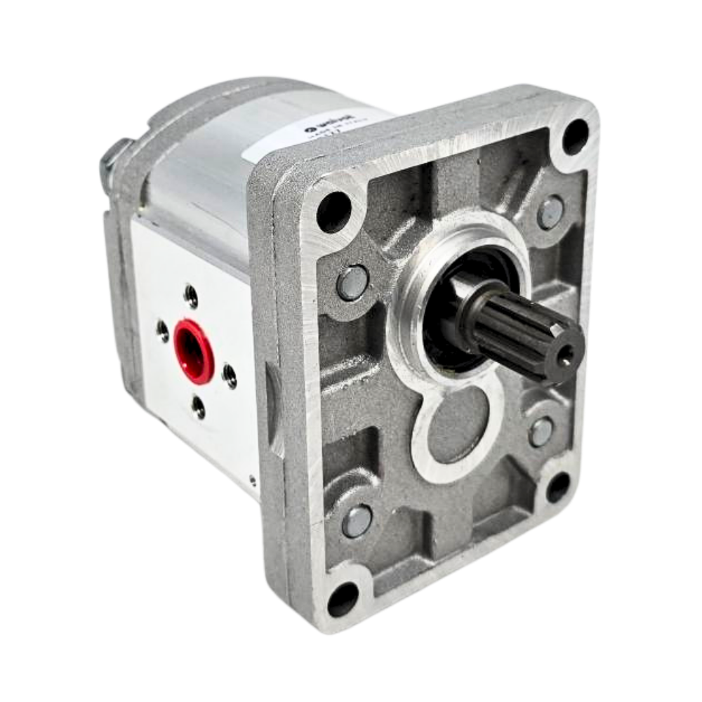 Galtech Hydraulic Gear Pump, Group 2, 6.0CC, Clockwise, 30mm Inlet & 30mm Outlet Flanged Ports, EU 4Bolt 9T Splined Galtech Hydraulic Gear Pump, Group 2, 6.0CC, Clockwise, 30mm Inlet & 30mm Outlet Flanged Ports, EU 4Bolt 9T Splined