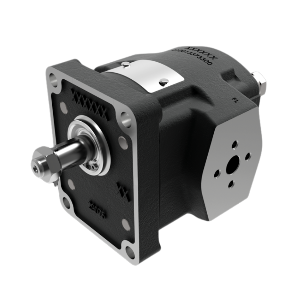 Walvoil 2XPW Hydraulic Cast Iron Gear Pump, Group 2, 11.2CC, Clockwise, 40mm Inlet & 30mm Outlet, EU 4 Bolt 1/8 Taper