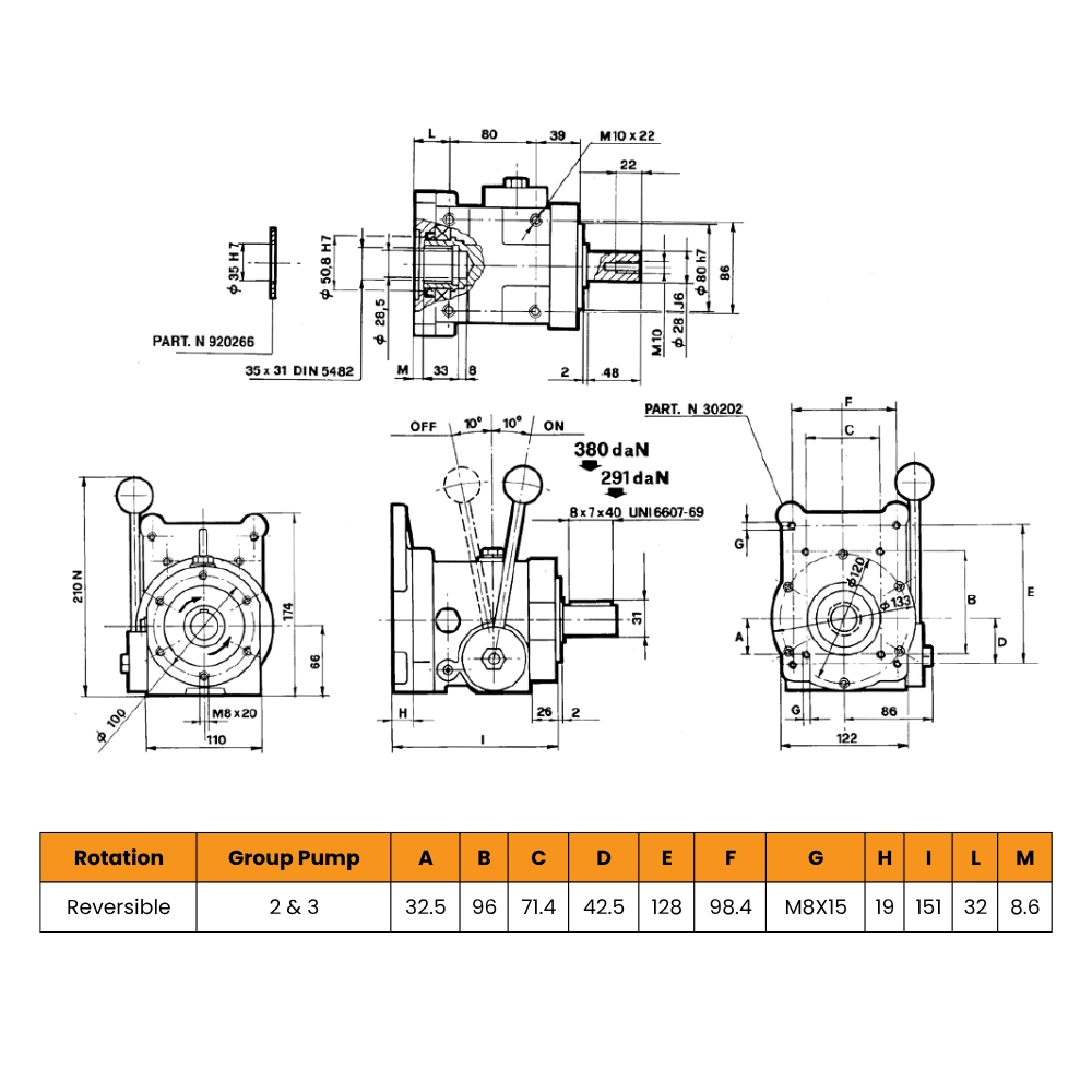 40kW Reversible Mechanical Clutch for Group 2 & 3 Pumps