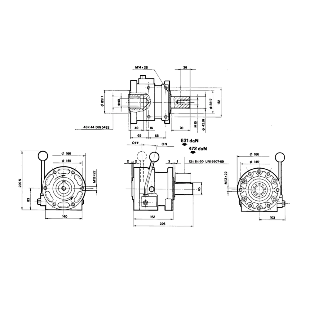 60kW Reversible Mechanical Clutch for Group 3.5 Pumps Without Flange