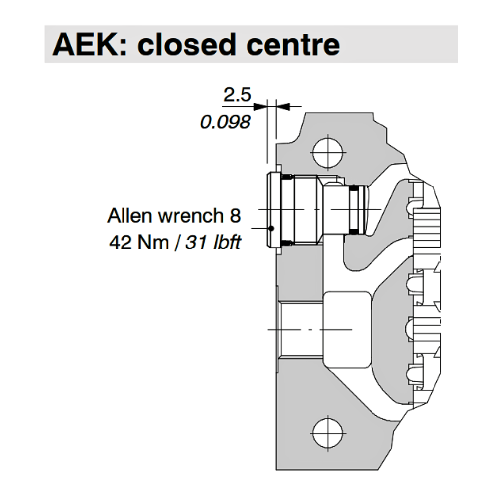 Walvoil SD5 Type AEK Closed Centre Plug Walvoil SD5 Type AEK Closed Centre Plug