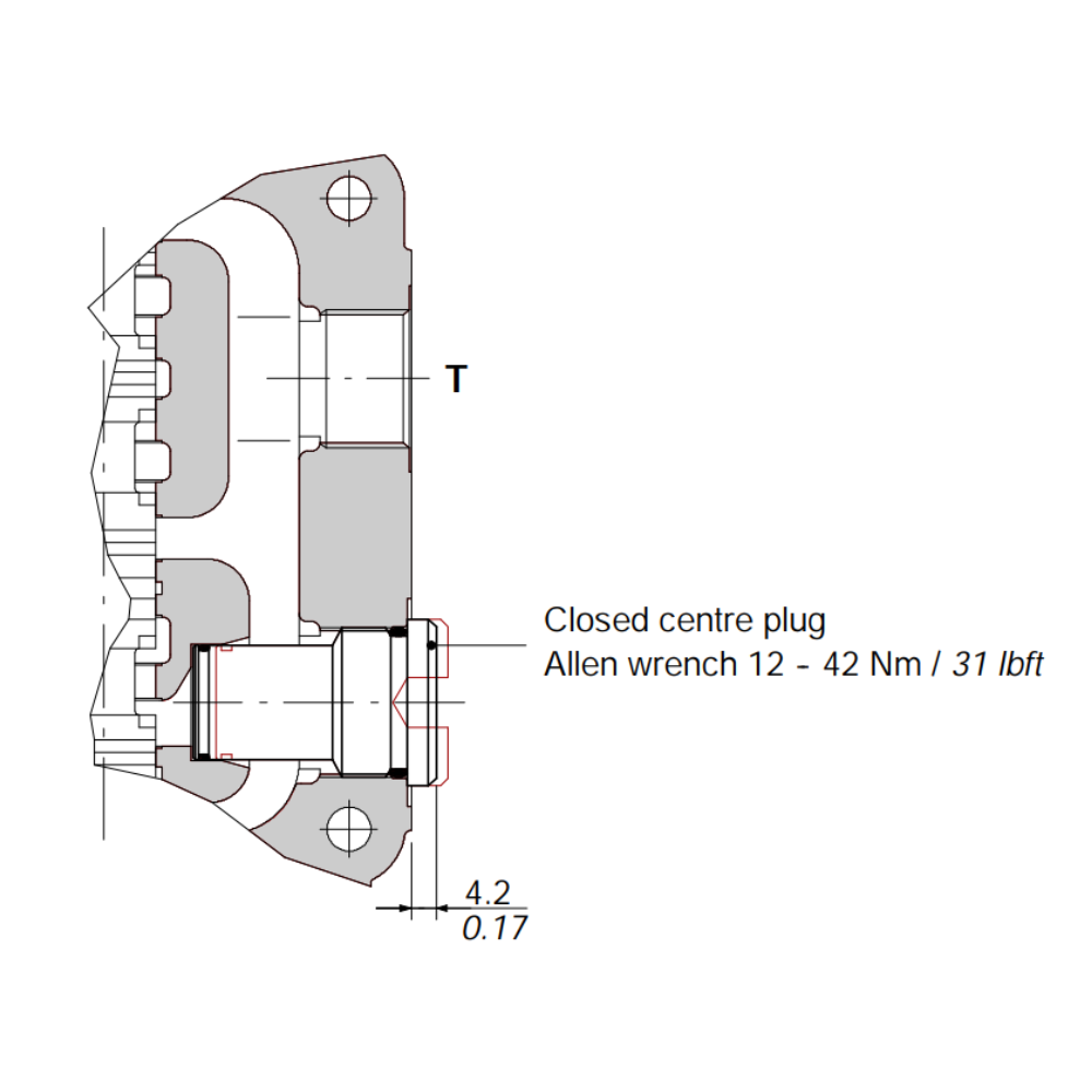 Walvoil SD18 Type AEK Closed Centre Plug