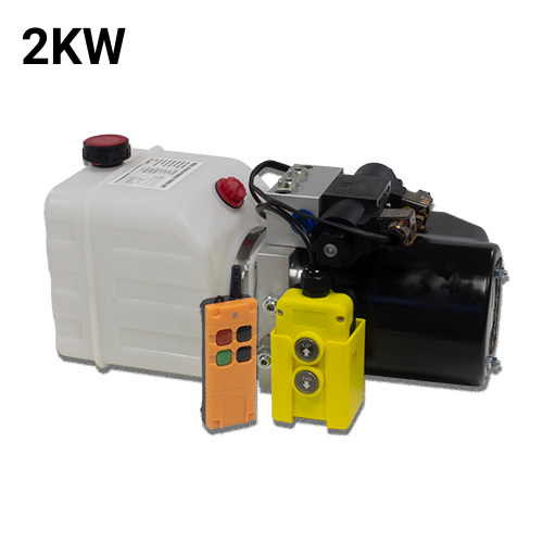 Flowfit 24V DC Double Acting Hydraulic Power pack 2KW with 4.5L Tank & Wireless Remote