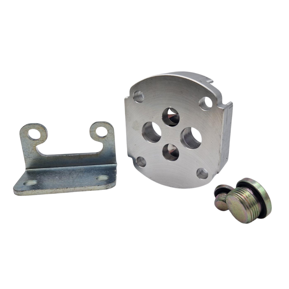 Galtech 2SF Left/Right Hand Inlet & MTG Bracket for Geared Flow Dividers