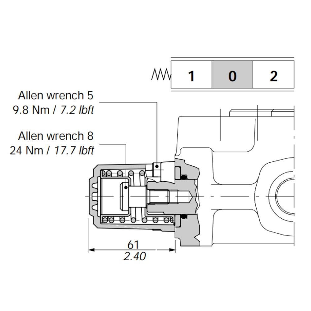 Walvoil Type 8 Spring Return Kit for SD18 & SD25 | Flowfit
