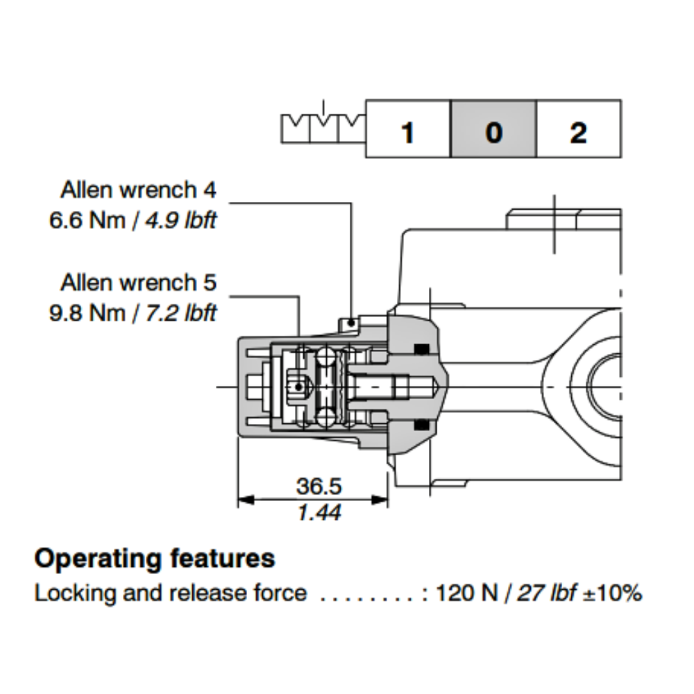 Walvoil Detent Kit Type 11, For SD4/5/6