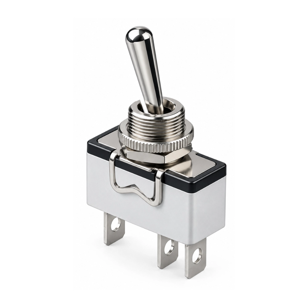 APEM ON-OFF-ON Panel Mount Toggle Switch – 15A 250VAC