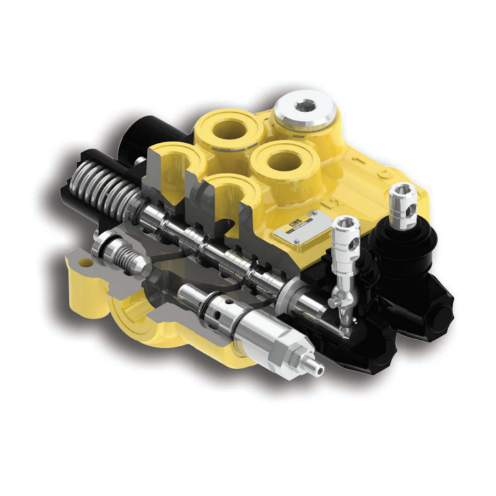Flowfit 6 Bank Monoblock Valve, 1/2 BSP, 90 L/Min Double Acting Cylinder Spool 3 Positions Flowfit 6 Bank Monoblock Valve, 1/2 BSP, 90 L/Min Double Acting Cylinder Spool 3 Positions