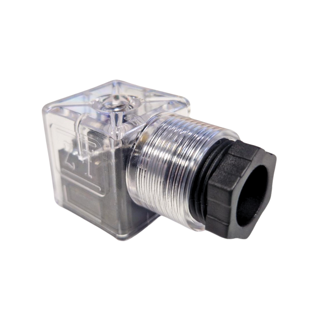 Din 43650 Herschmann Connector AC Rated With Red LED 110V, 240V Din 43650 Herschmann Connector AC Rated With Red LED 110V, 240V