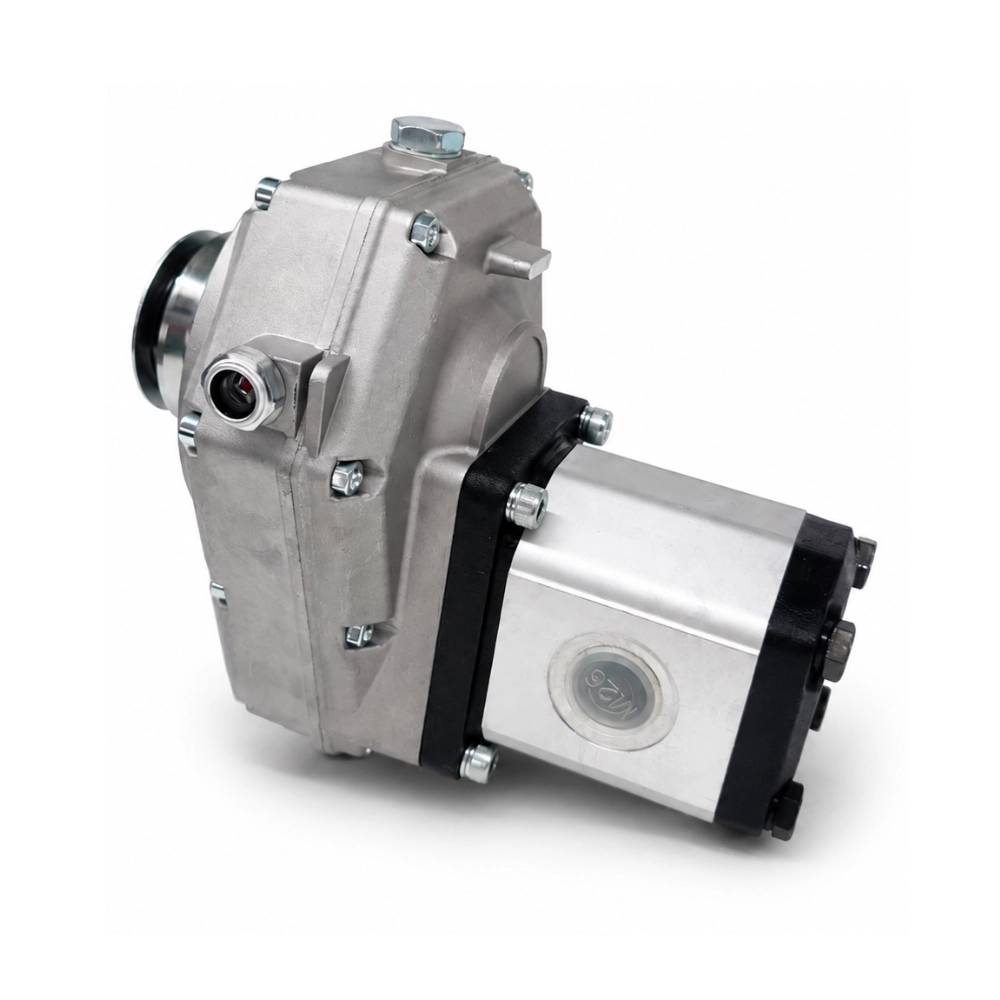 Hydraulic PTO Gearbox Aluminium Female Shaft Ratio 1:3 Group 2 Pump Assembly, 4cc, 6.50 L/Min, 270 Bar Hydraulic PTO Gearbox Aluminium Female Shaft Ratio 1:3 Group 2 Pump Assembly, 4cc, 6.50 L/Min, 270 Bar