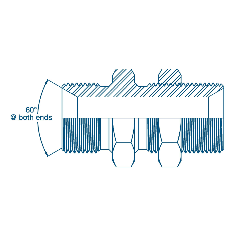 BSP Male x BSP Male Bulkhead With Locknut, 1/8" x 1/8"