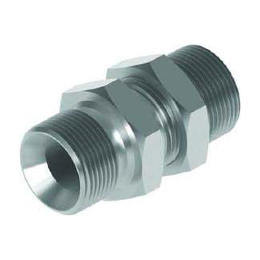 BSP Male x BSP Male Bulkhead With Locknut, 1/8" x 1/8"