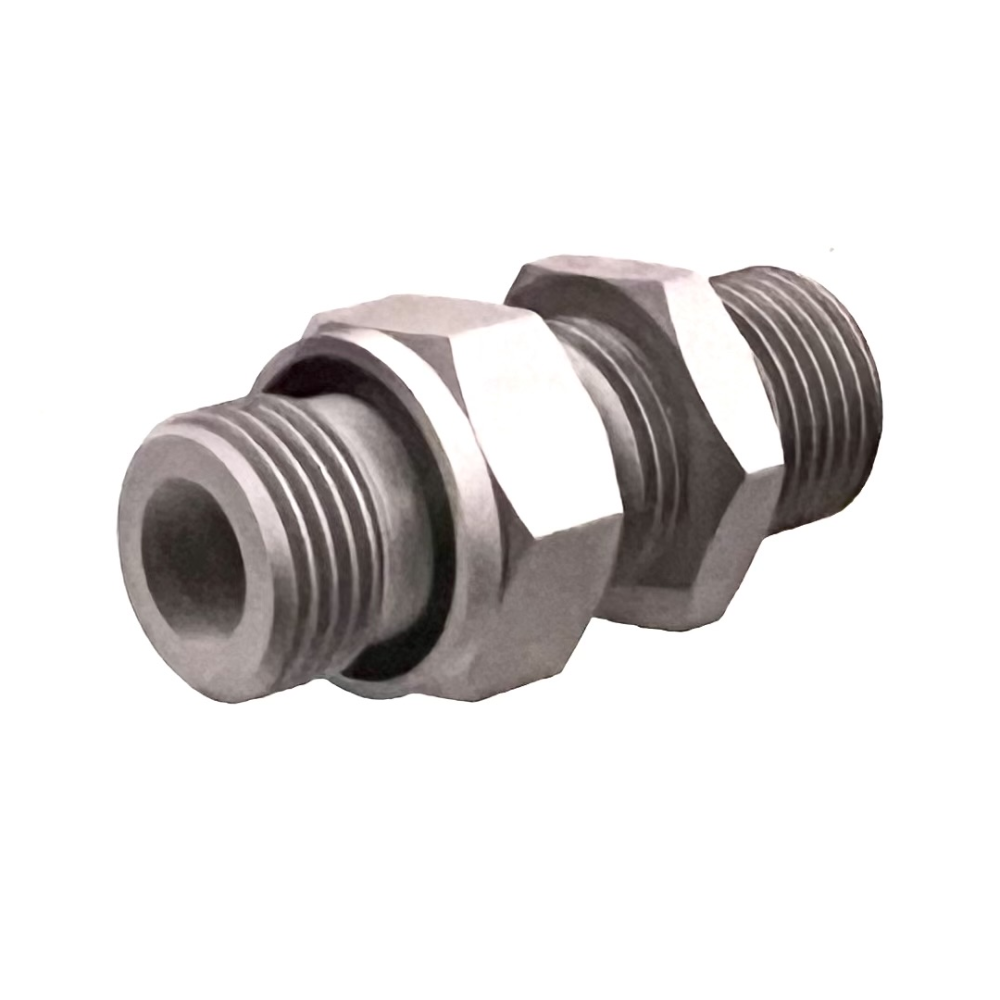 BSP MALE CAPTIVE SEAL FOR 3869 X BSP MALE BULKHEAD COMPLETE WITH SEAL & NUT, 1/4" BSP (CS) X 1/4" BSP